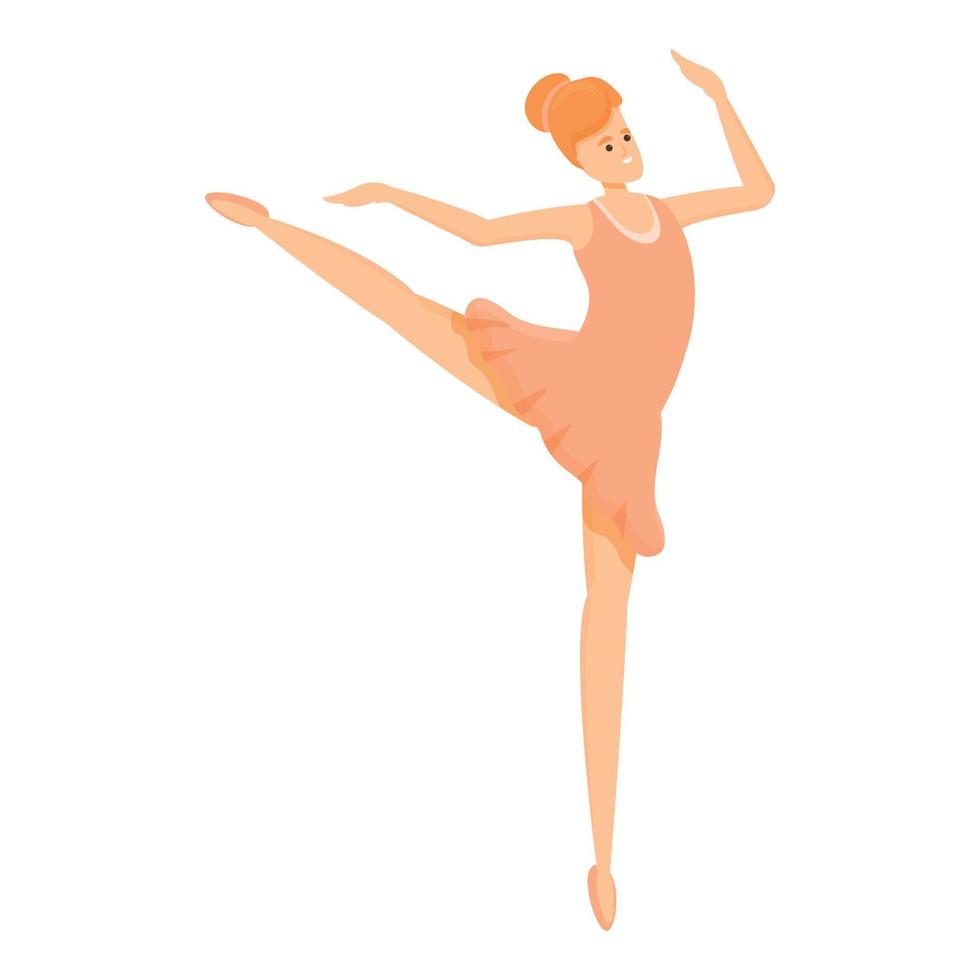 kinderen ballerina icoon, tekenfilm stijl vector