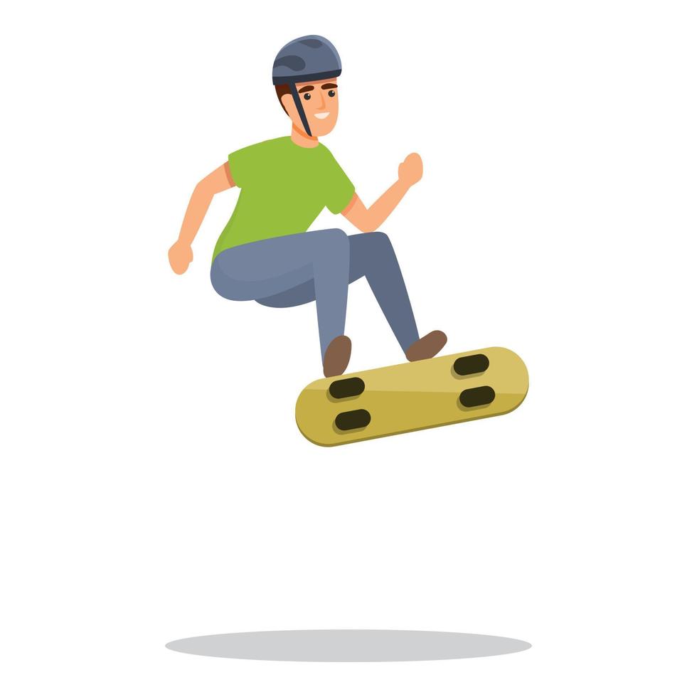 vrije stijl sport skateboarden icoon, tekenfilm stijl vector