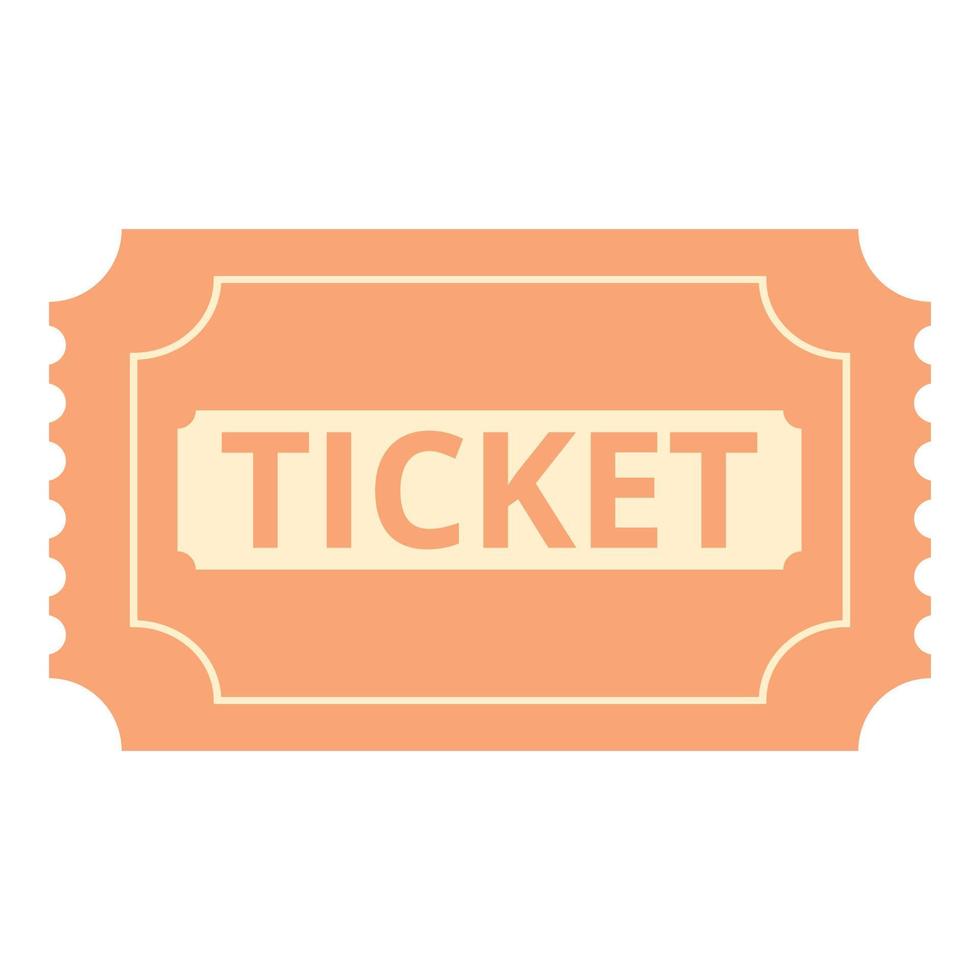 tonen ticket icoon tekenfilm vector. bioscoop film vector