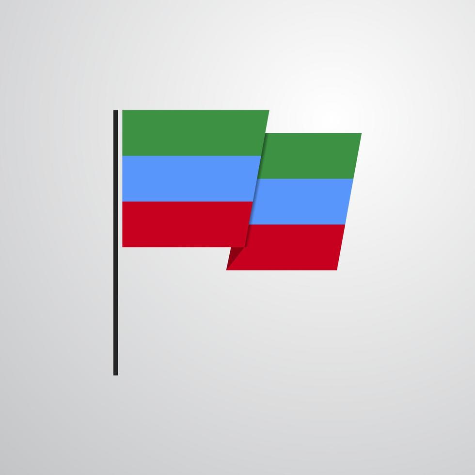 dagestan golvend vlag ontwerp vector