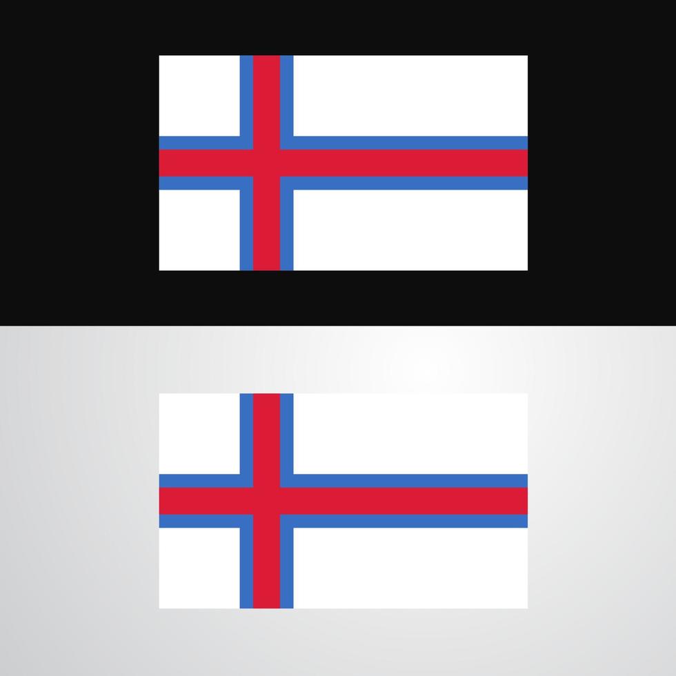 Faeröer eilanden vlag banier ontwerp vector
