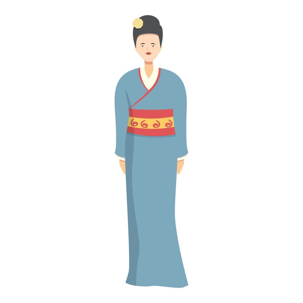 geisha kimono icoon tekenfilm vector. Japan vrouw vector