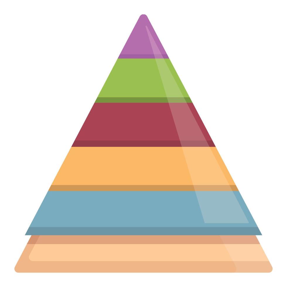 kleurrijk montessori piramide icoon tekenfilm vector. hout speelgoed- vector