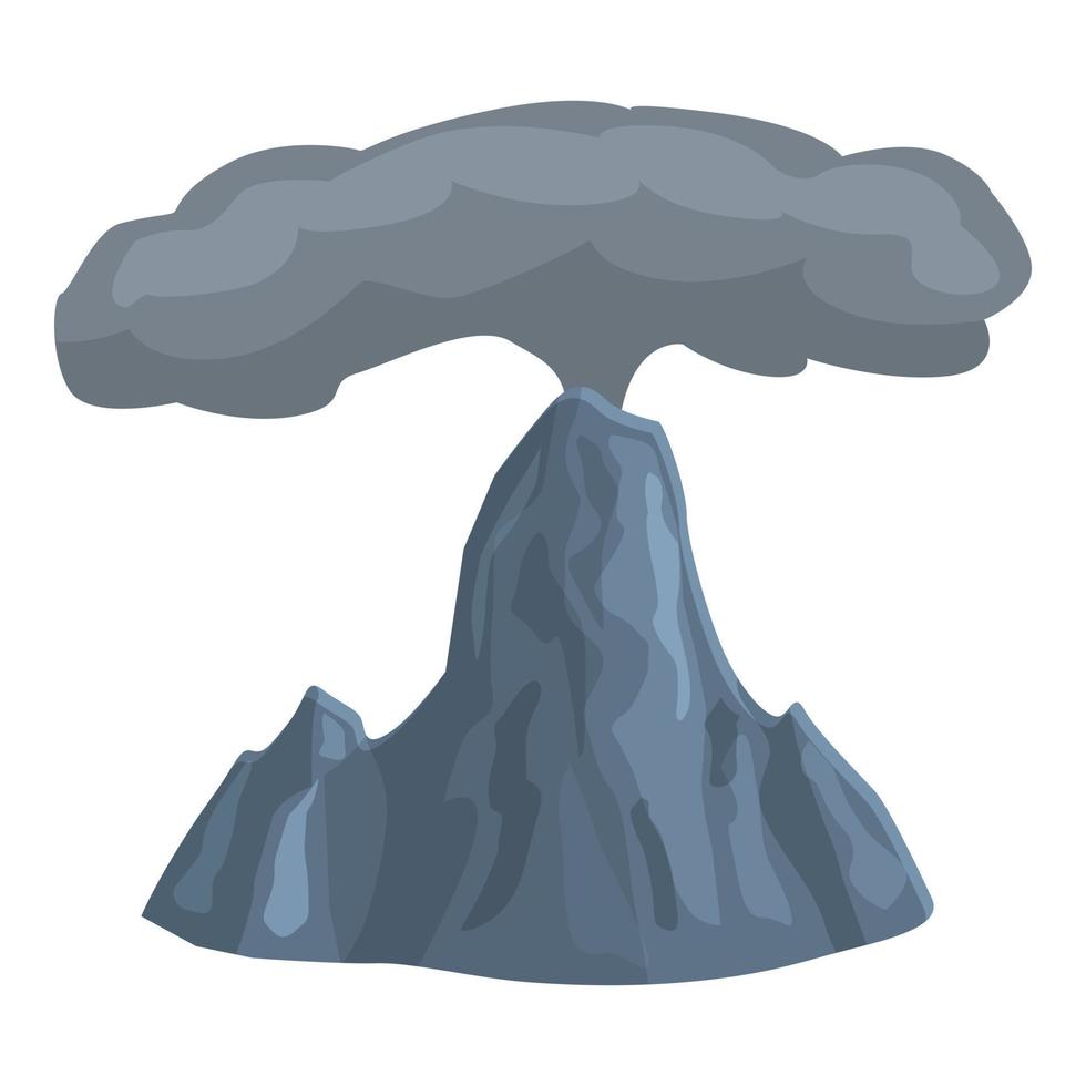 vulkaan roken icoon tekenfilm vector. vulkanisch uitbarsting vector
