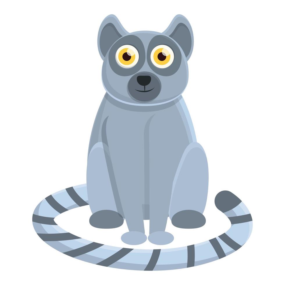 lemur zoogdier icoon, tekenfilm stijl vector