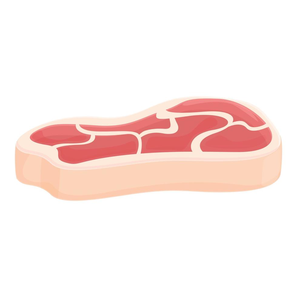 rauw lam steak icoon tekenfilm vector. varkensvlees vlees vector
