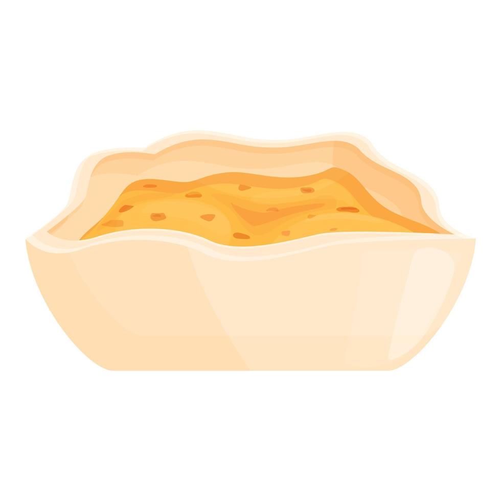 Frans lasagne icoon tekenfilm vector. kip voedsel vector
