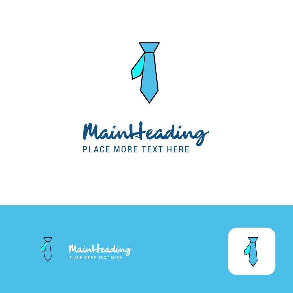 creatief stropdas logo ontwerp vlak kleur logo plaats voor slogan vector illustratie