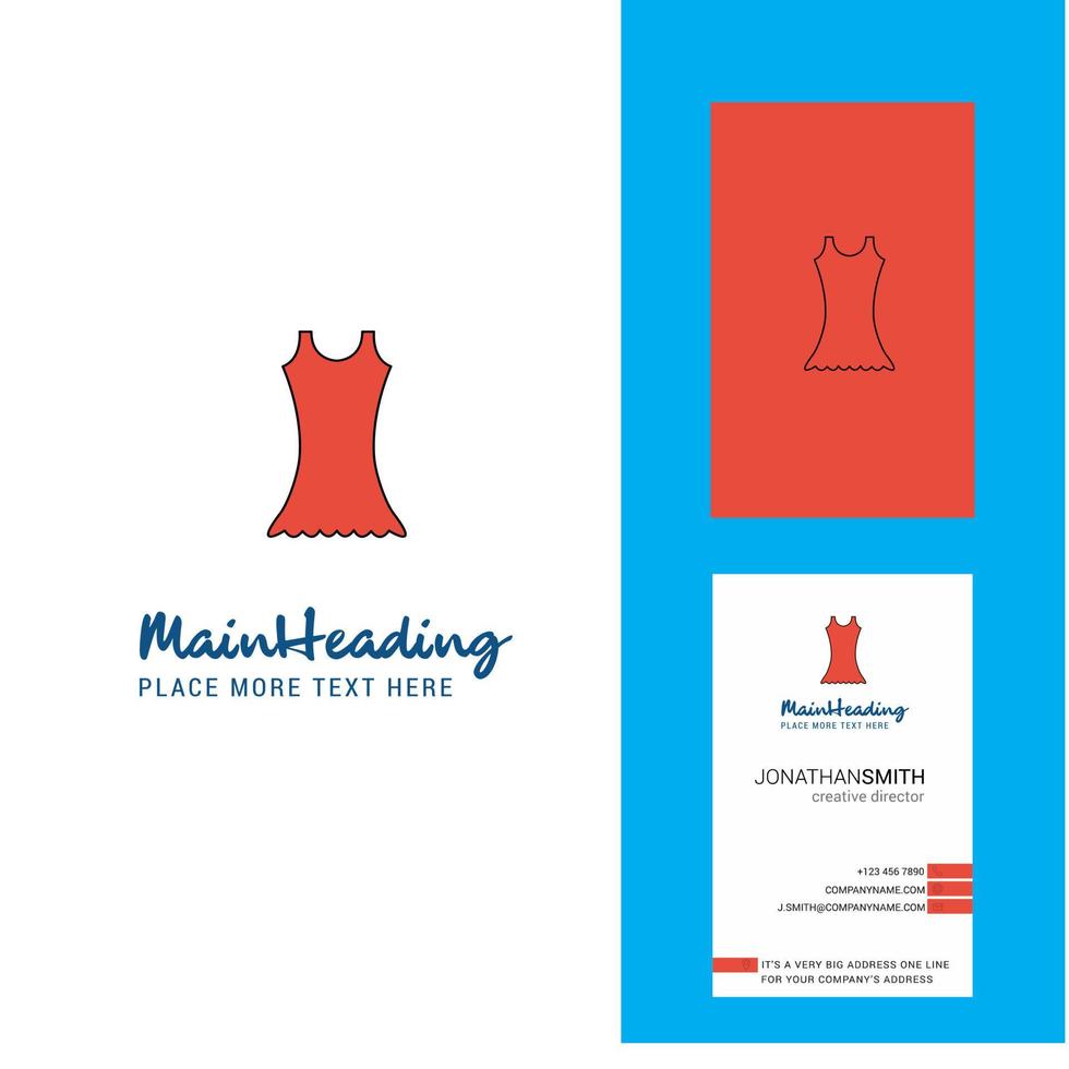 jurk creatief logo en bedrijf kaart verticaal ontwerp vector