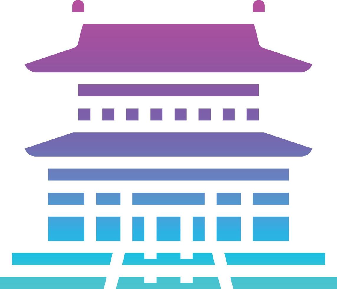 gyeongbokgung paleis mijlpaal Korea gebouw - solide helling icoon vector