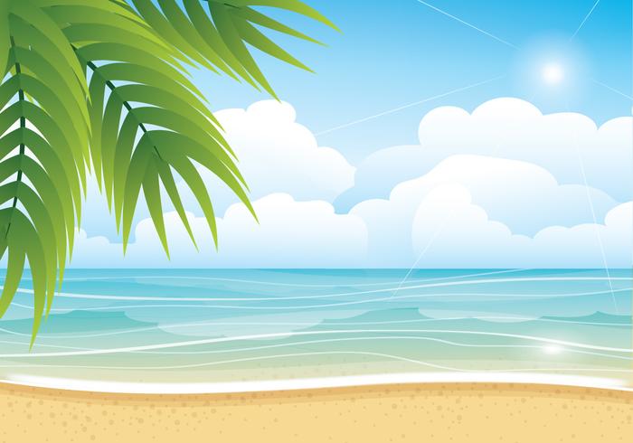 Tropical Summer Beach Vector Achtergrond