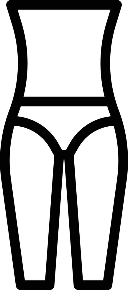 slank huid bikini eetpatroon voeding - schets icoon vector