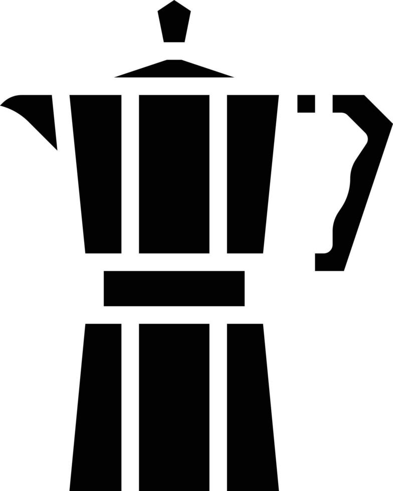 mokka pot koffie cafe restaurant - solide icoon vector