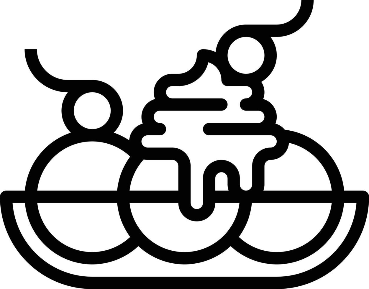 ijsje koffie cafe restaurant lepel - schets icoon vector