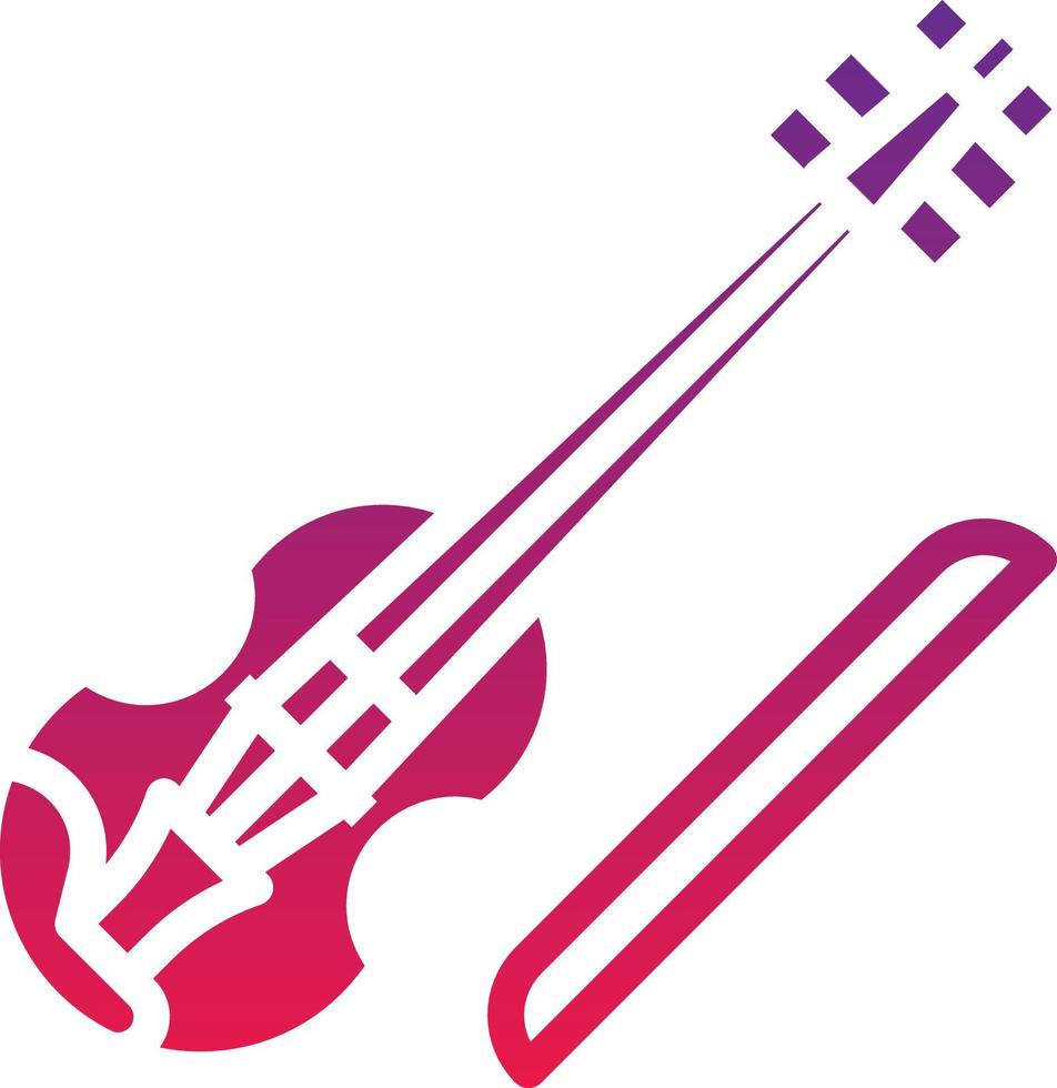 viool muziek- musical instrument - solide helling icoon vector