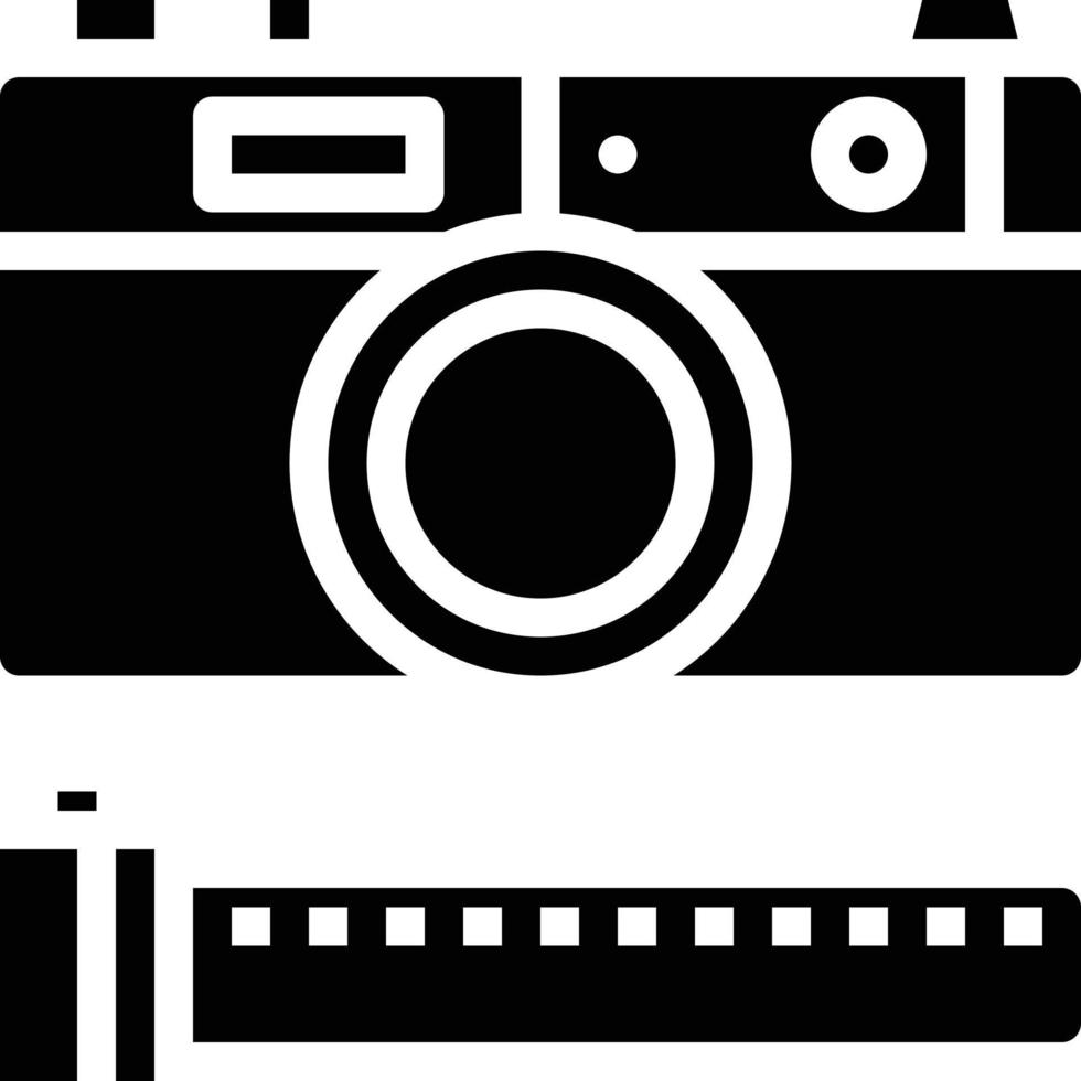 camera foto film afbeelding creatief - solide icoon vector