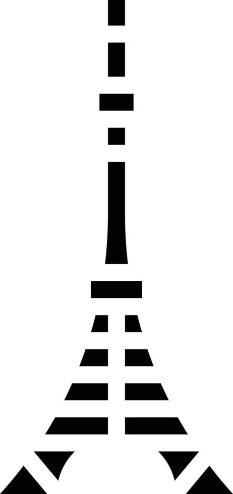 tokyo toren Japan japanners mijlpaal - solide icoon vector