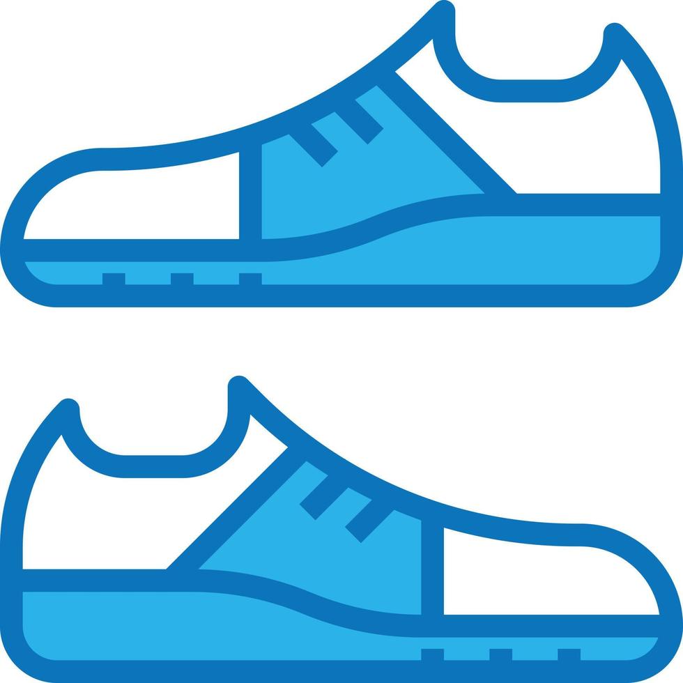 schoen rennen sneaker mode eetpatroon - blauw icoon vector