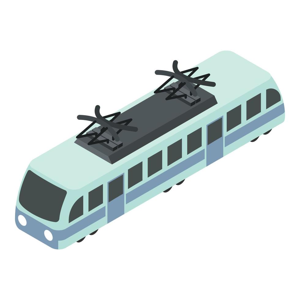 elektrisch trein icoon, isometrische stijl vector