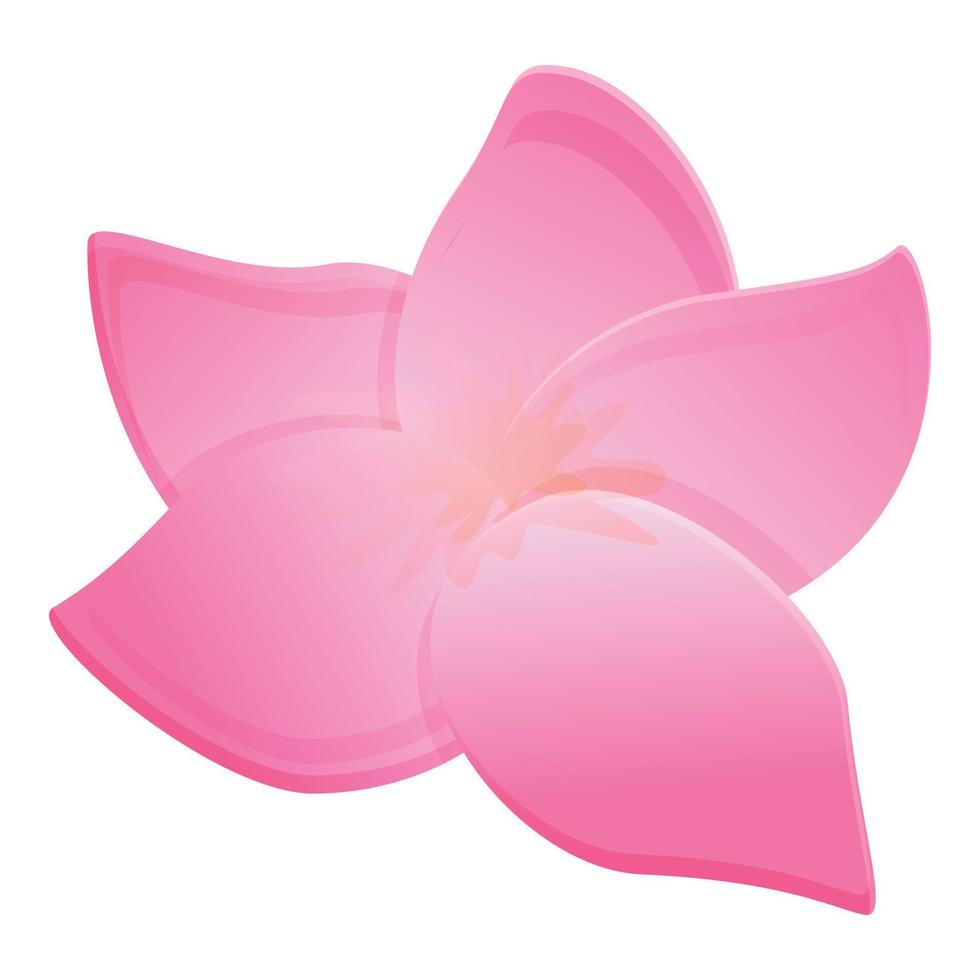 plumeria champa icoon, tekenfilm stijl vector