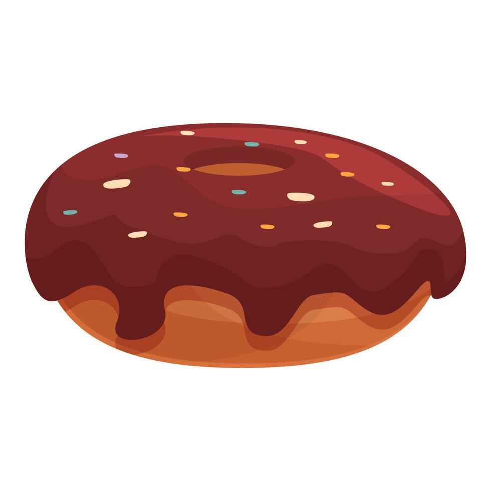 donut icoon tekenfilm vector. suiker taart vector
