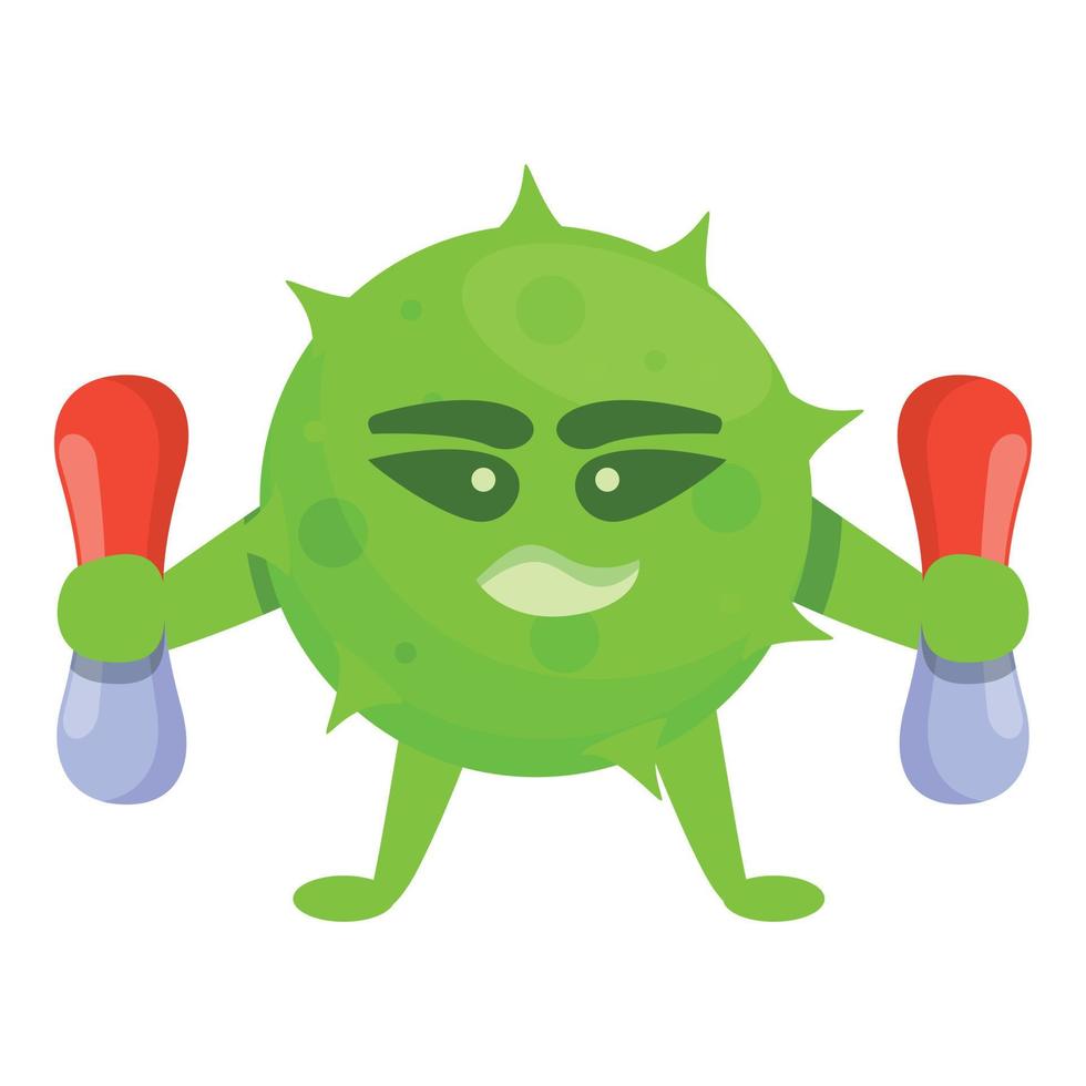 virus antibiotica weerstand icoon, tekenfilm stijl vector