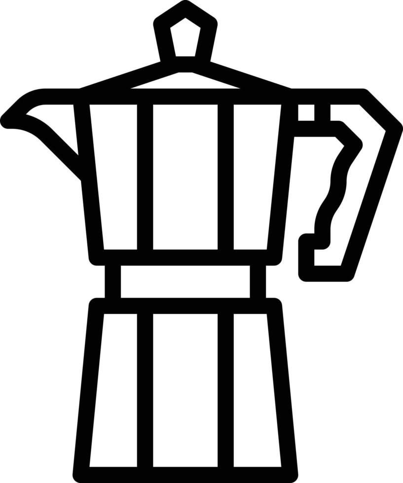 mokka pot koffie cafe restaurant - schets icoon vector