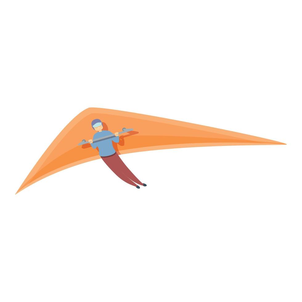 hoog hangen zweefvliegtuig icoon, tekenfilm stijl vector