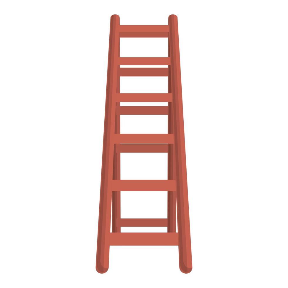 huis houden ladder icoon, tekenfilm stijl vector