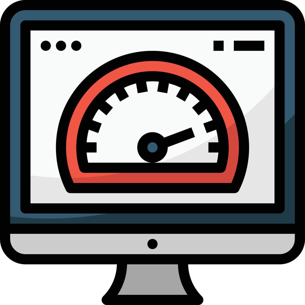 optimalisatie boost snelheid website seo - gevulde schets icoon vector