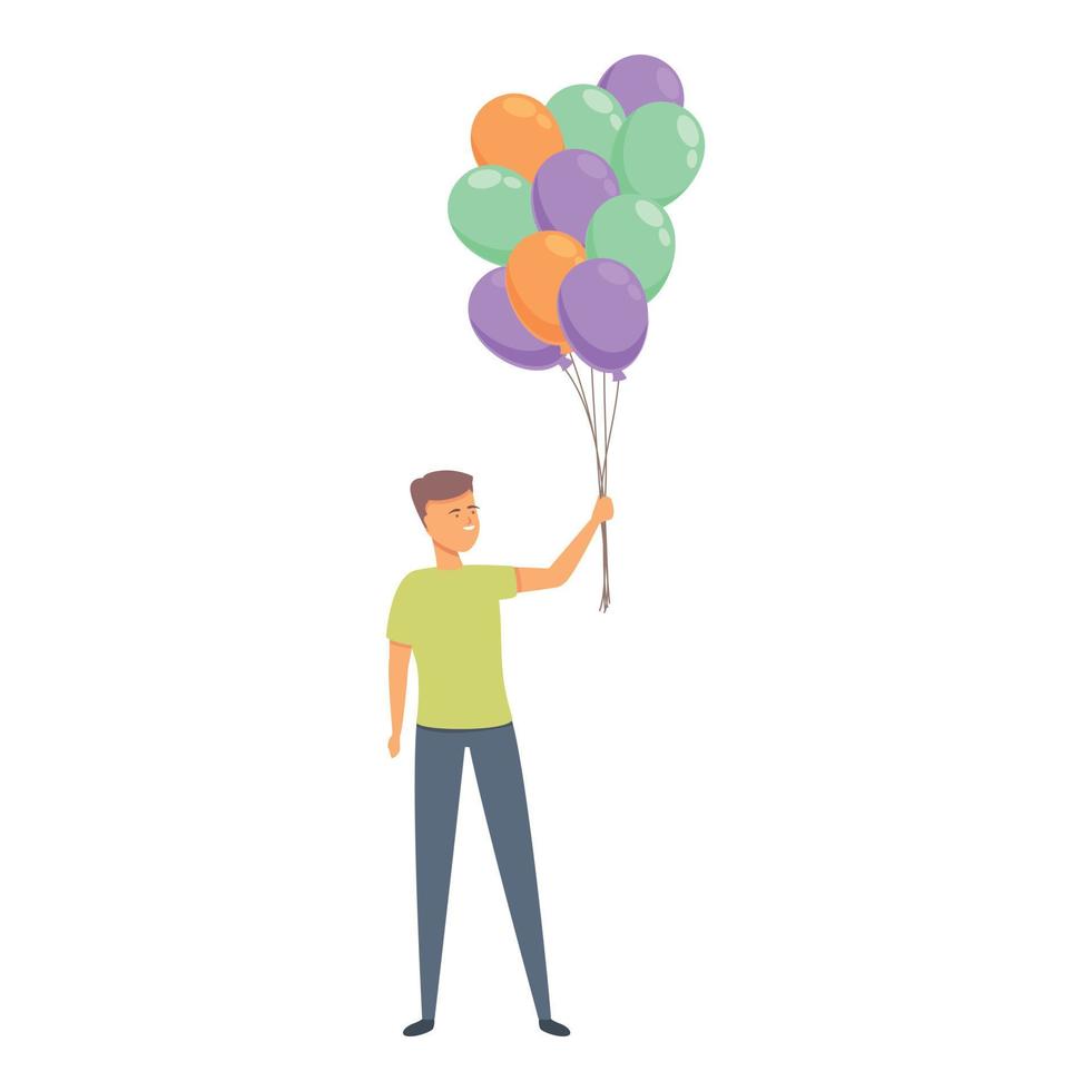 helium ballon verkoop icoon tekenfilm vector. straat verkoper vector