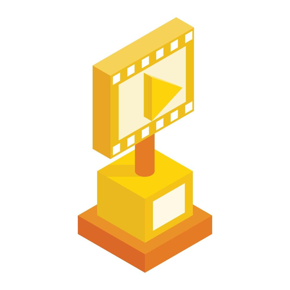 film prijs isometrische 3d icoon vector