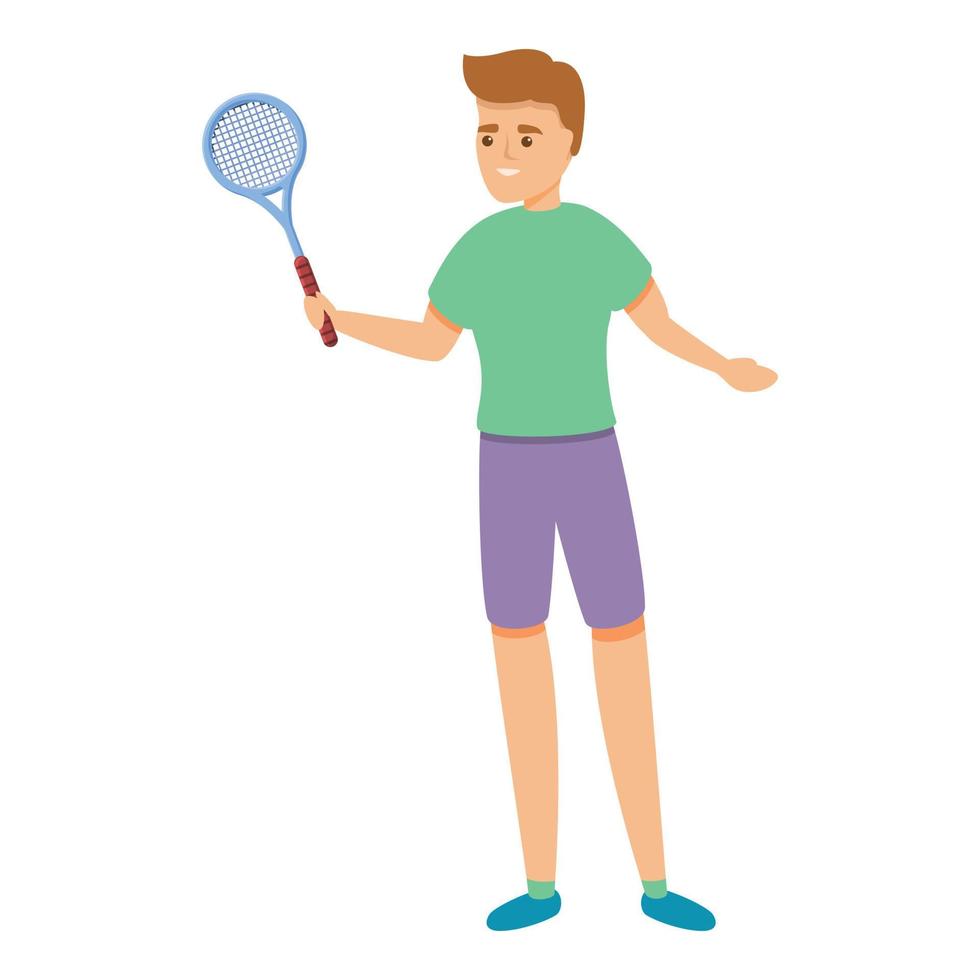 tennis opleiding icoon, tekenfilm stijl vector