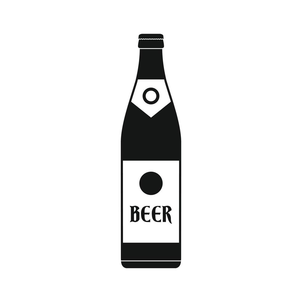 bier fles icoon, gemakkelijk stijl vector
