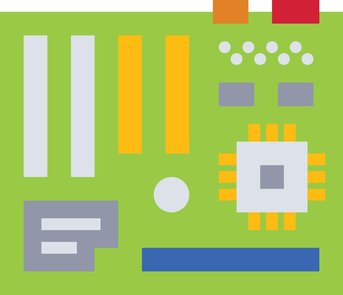 moederbord CPU slots computer medeplichtig - vlak icoon vector