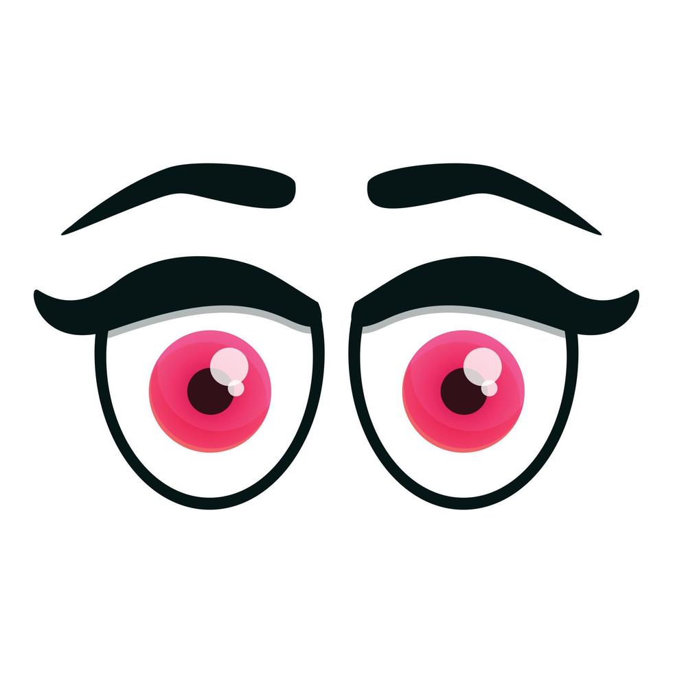 rood ogen icoon, tekenfilm stijl vector