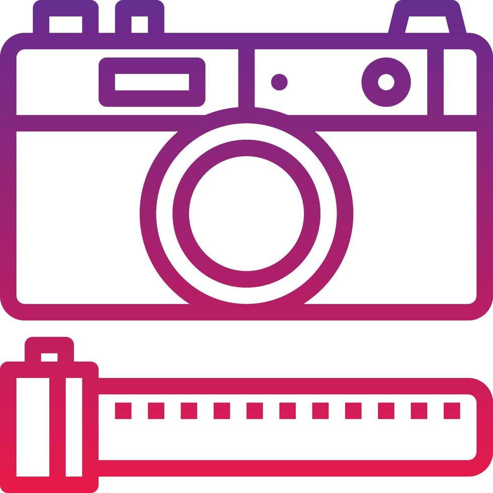 camera foto film afbeelding creatief - helling icoon vector