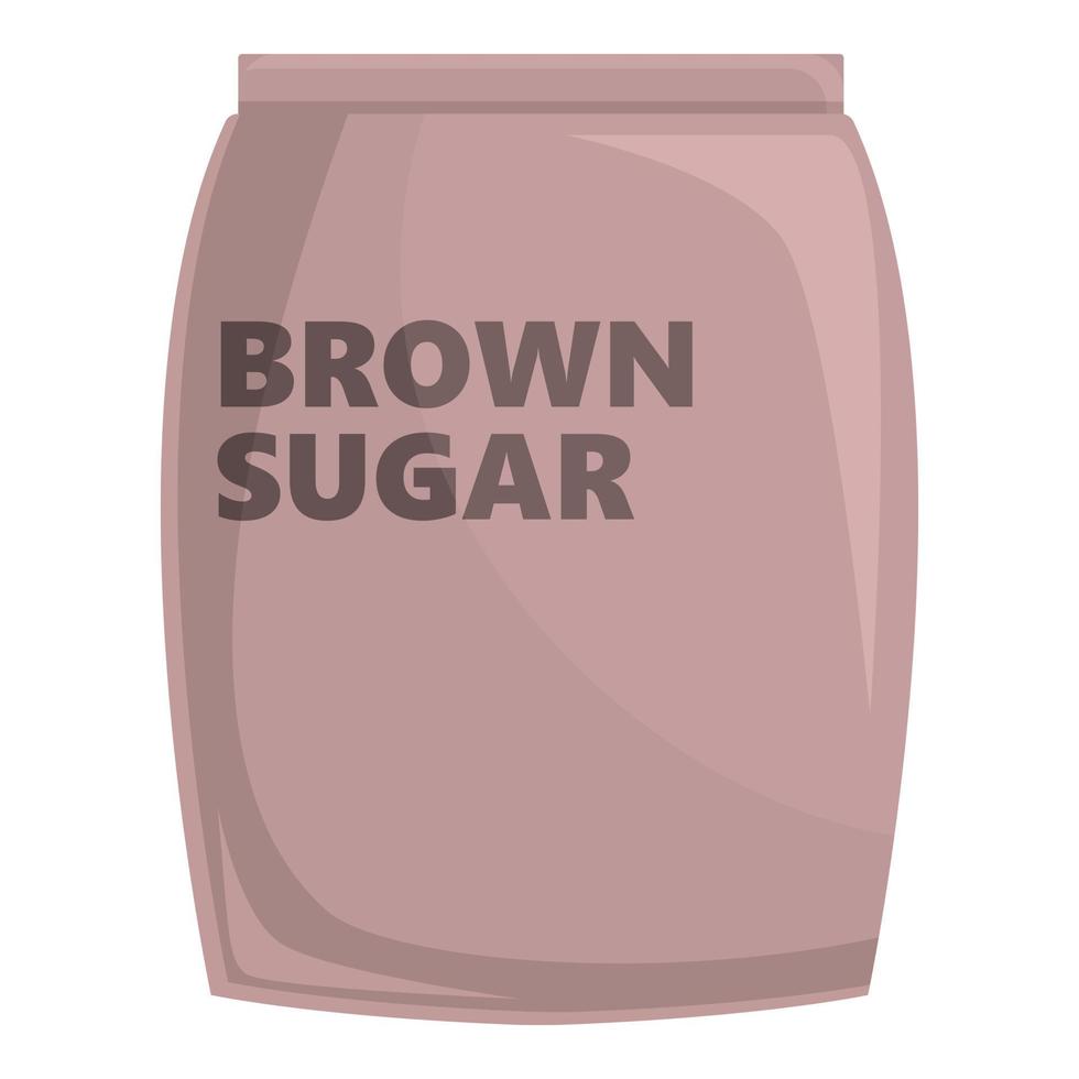 bruin suiker zak icoon tekenfilm vector. voedsel stevia vector