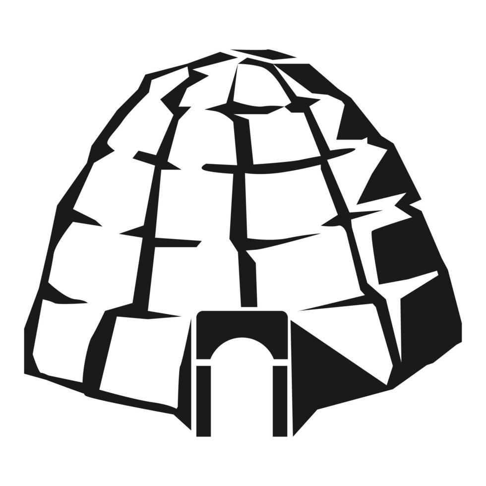 Eskimo iglo icoon, gemakkelijk stijl vector