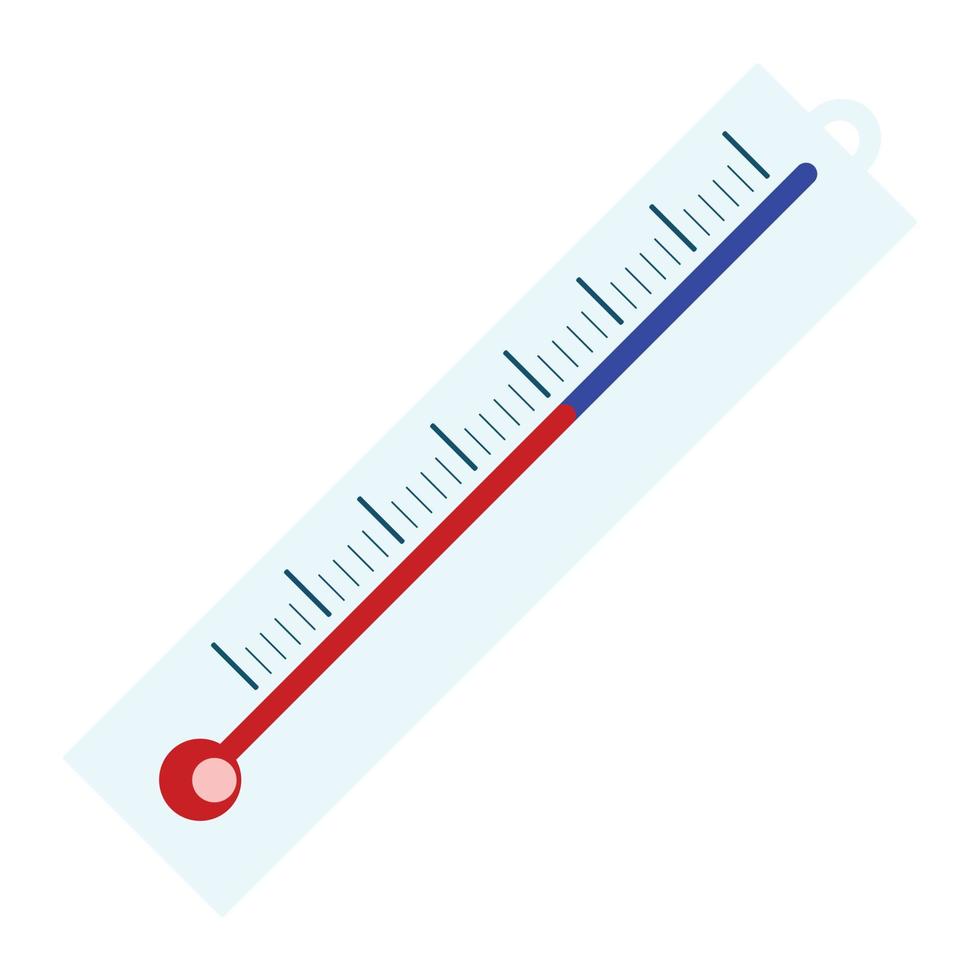 binnen- thermometer icoon, vlak stijl vector