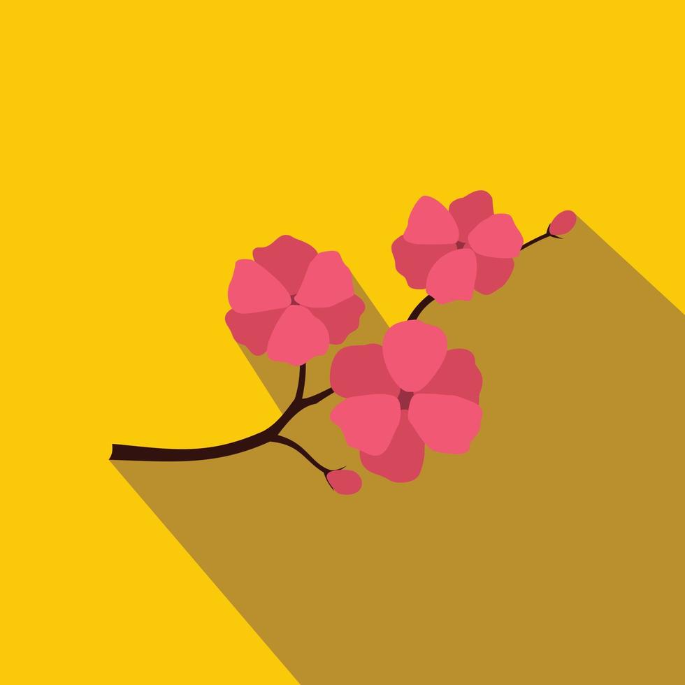 sakura icoon, vlak stijl vector