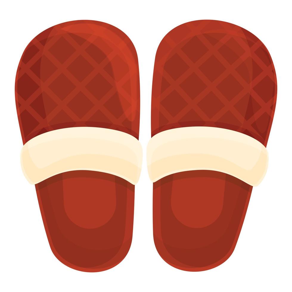 warm slippers icoon, tekenfilm stijl vector