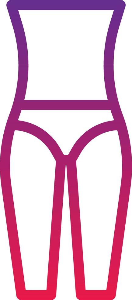 slank huid bikini eetpatroon voeding - helling icoon vector