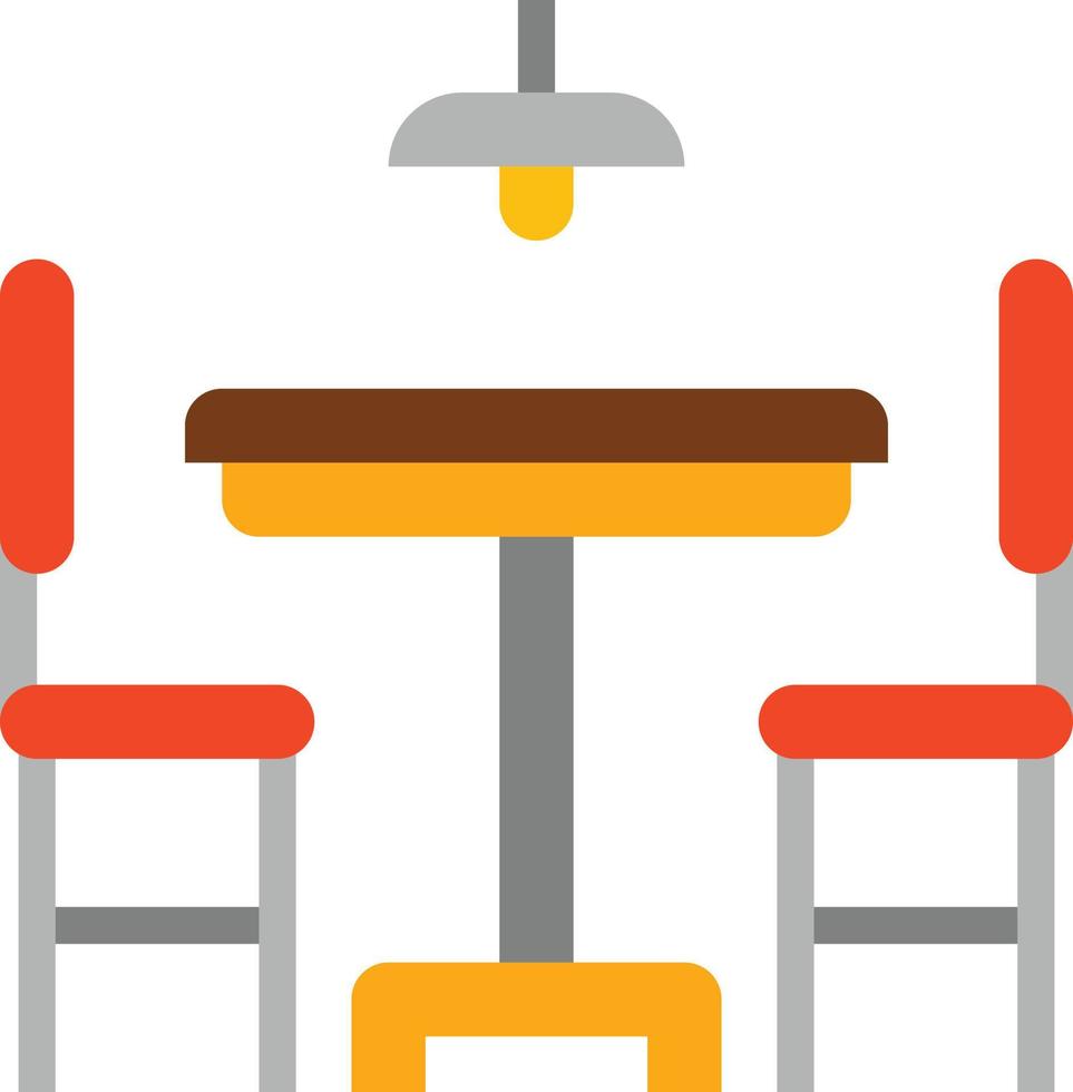 tafel dining eten vergadering keuken - vlak icoon vector