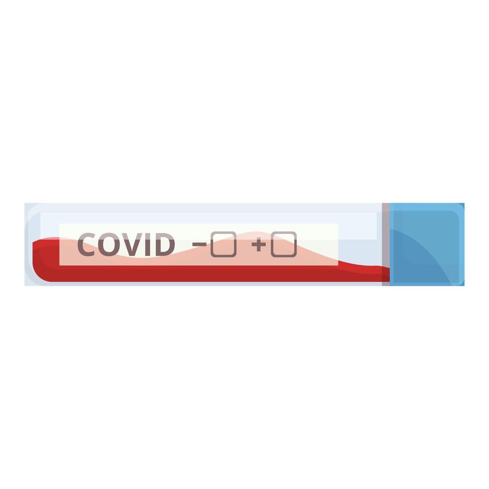 covid test bloed icoon, tekenfilm stijl vector