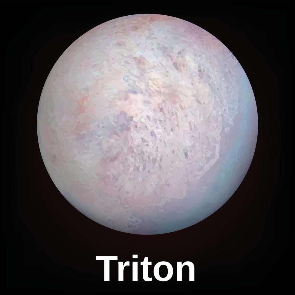 triton icoon, realistisch stijl vector