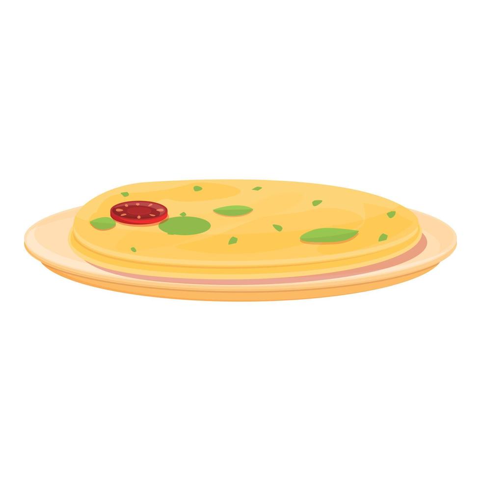 Frans pizza icoon tekenfilm vector. voedsel pizza vector