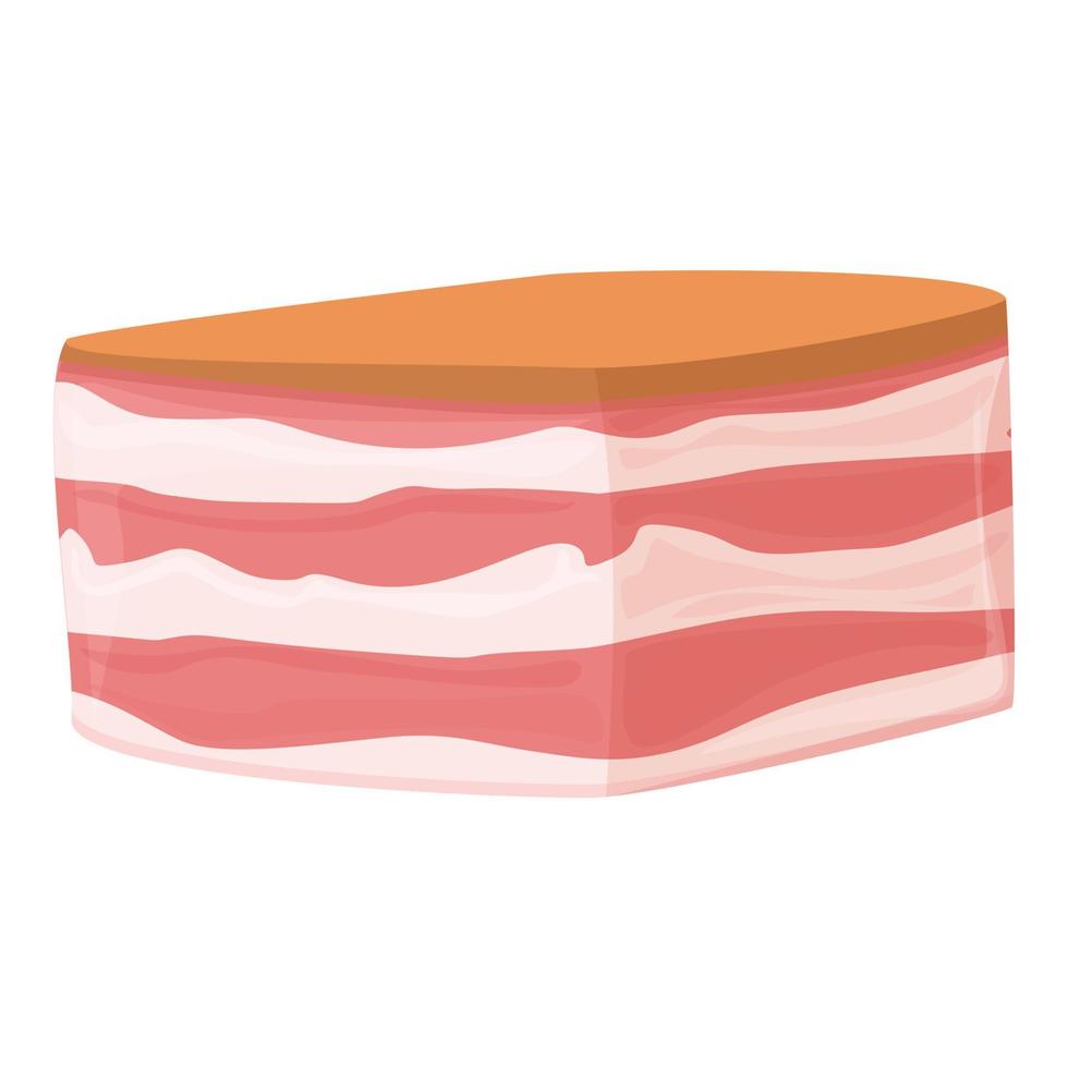vlees plak icoon tekenfilm vector. varkensvlees voedsel vector