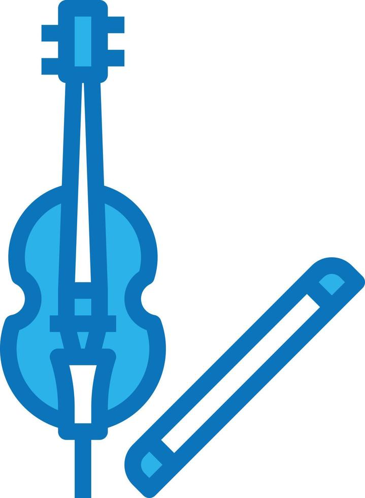 cello muziek- musical instrument - blauw icoon vector