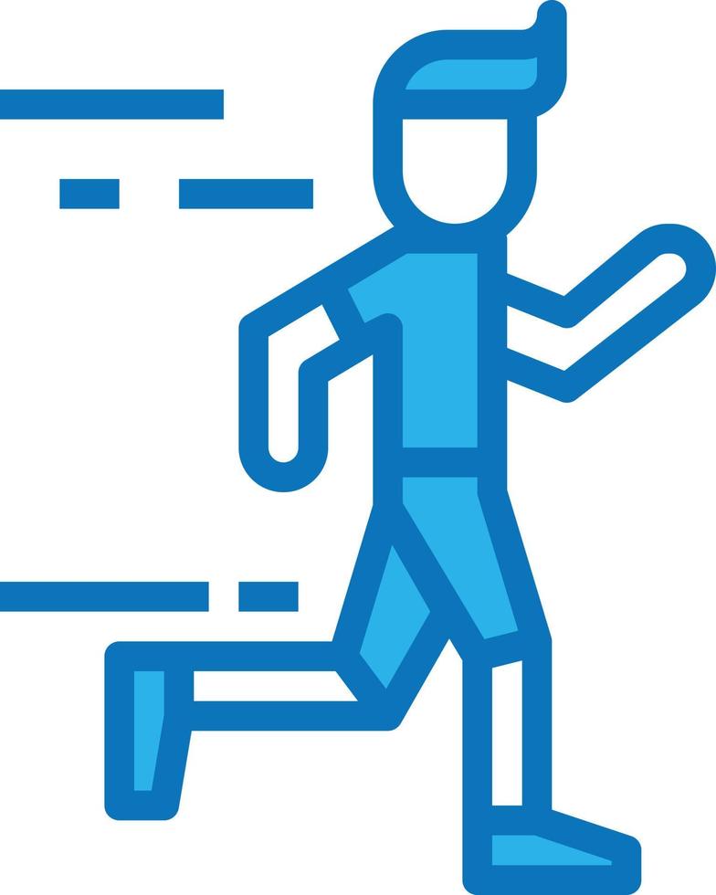 rennen mensen Mens eetpatroon voeding - blauw icoon vector